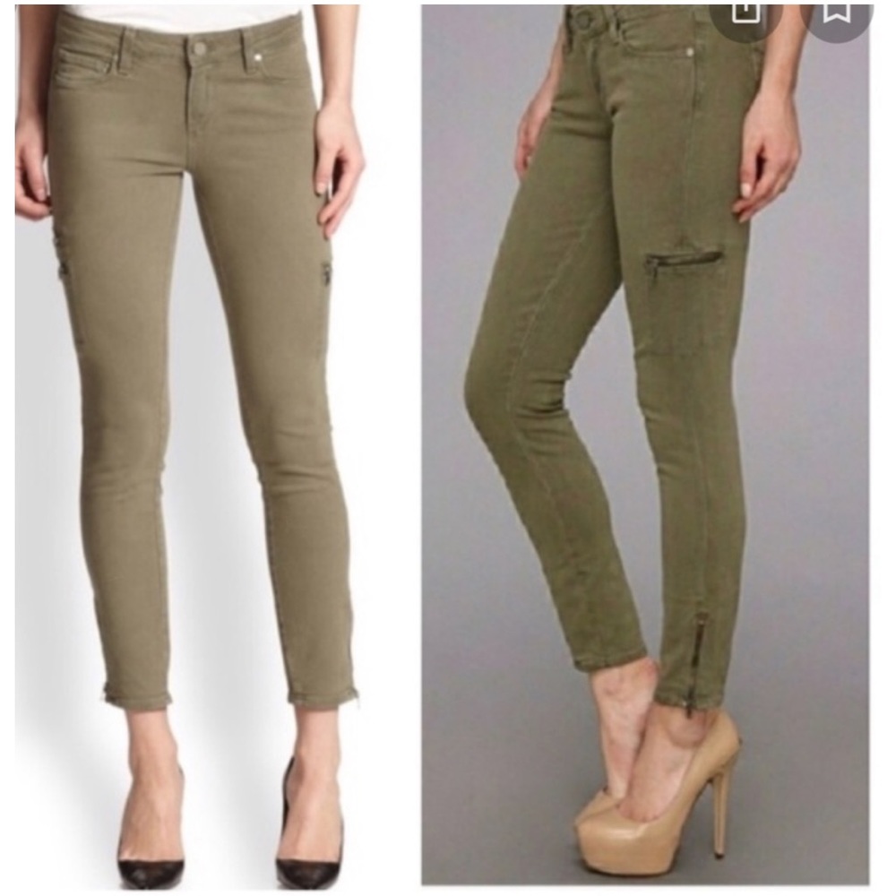 PAIGE fatigue green cargo jeans size 30